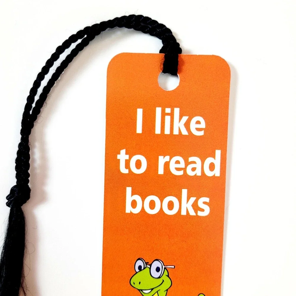 Vintage 90s Bookworm tassel Bookmark I like to Read Books Distinction Britain UK